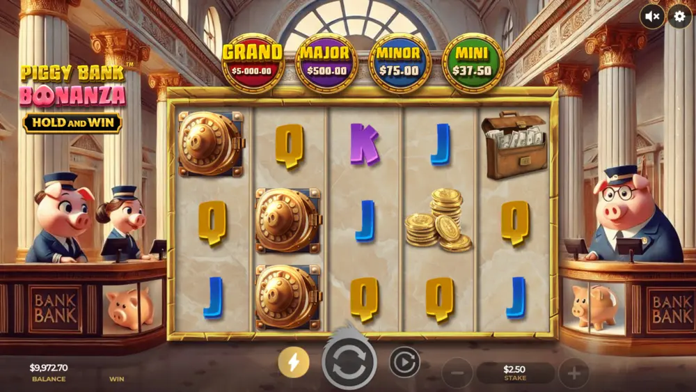 Full Wild Reel on reel 3 showing a multiplier badge